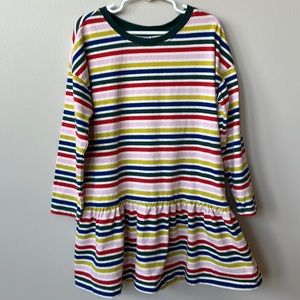 Girls Hanna Andersson Multi Colored Striped Dress size 6-7